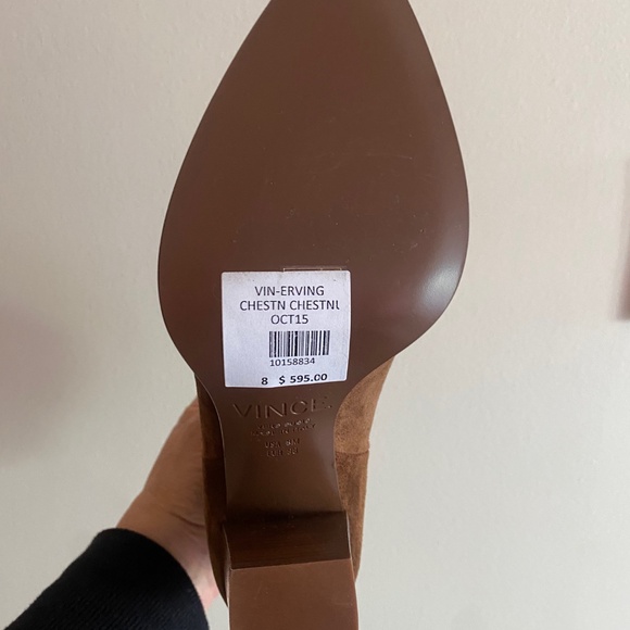 VINCE brown suede ankle boots, size 8 - Picture 10 of 10